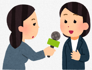 インタビューのイラスト（男性会社員）