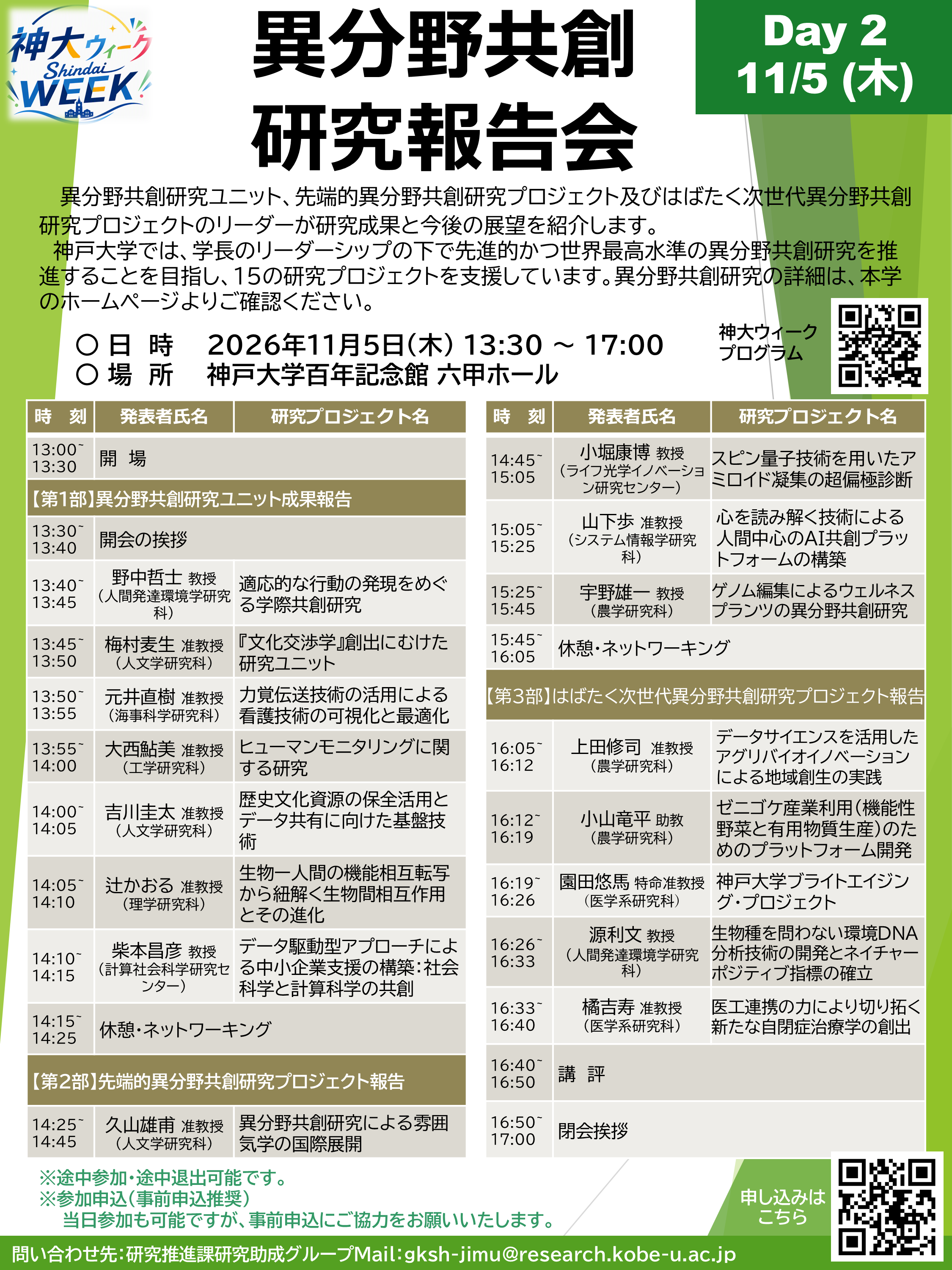 異分野共創研究報告会 ポスター